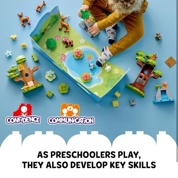 LEGO DUPLO Wild Animals of Europe for Kids Deer, Bear, Fox Forest Animals - Picture 5 of 6